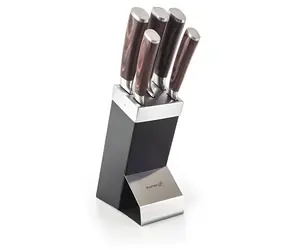 G21 Gourmet Dynamic Sada nožů 5 ks / černo-nerezový blok / nerezová ocel