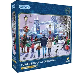 GIBSONS Puzzle Tower Bridge o Vánocích / 1000 dílků / 68 x 49 cm