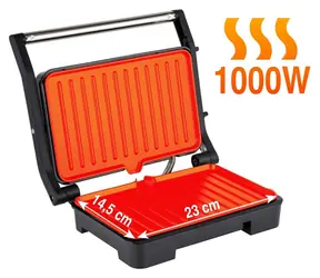 Eldom GK110 nerez, černá / Kontaktní gril / 1000 W / 225 x 140 mm