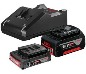 BOSCH 1600A01ZS9 / Startovací sada / GBA 18V 4.0Ah + GBA 18V 2.0Ah + GAL 18V-40 / černá