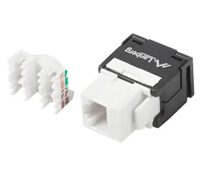 Lanberg Keystone modul RJ45 CAT.6A UTP 180° / Keystone modul / Bez nástrojů / LSA / 568A/B