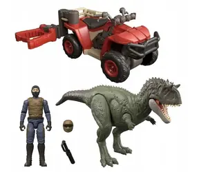 MATTEL Figurka Jurský svět JKG91 Dinosaurus a terénní vozidlo / od 4 let