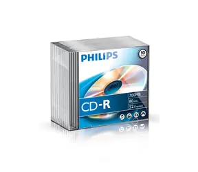 Philips CD-R 700MB / Optický disk / 52x / 80 min / Spindl 10 ks