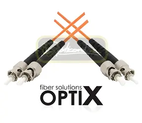 OPTIX ST-ST / Optický patch cord / Multi mode 50/125 OM2 / Duplex / Oranžová / 3 m