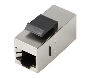 Lanberg Keystone RJ45-RJ45 CAT6 FTP černá / Konektor / Stíněný / F/UTP