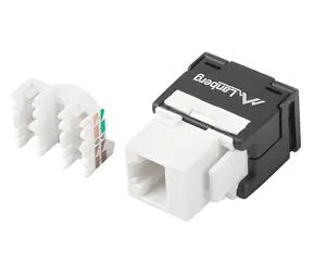 Lanberg Keystone modul RJ45-LSA černý / Keystone modul / CAT.5E UTP / beznástrojový, 180° / pinout 568A/B