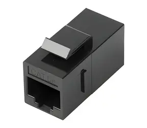 Lanberg Keystone konektor RJ45 CAT5e UTP černý / Konektor / Nestíněný / 8P8C / Průchozí