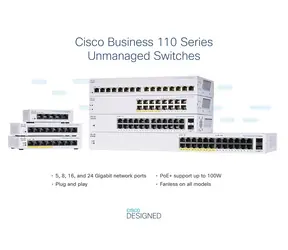 Cisco CBS110-16PP-EU / Switch / 16x Gigabit RJ-45 / 8x PoE 64W / Unmanaged