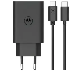 Motorola TurboPower 68W černá / Nabíječka / GaN / USB-PD 3.0 / 1m kabel USB-C