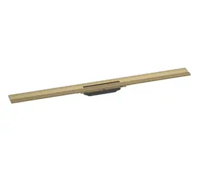 Hansgrohe RainDrain Flex kartáčovaný bronz / Sprchový žlab / 1000 mm / ke stěně / zkrátitelný / nerezový rošt
