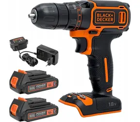 Black&Decker BDCDC18B / Aku vrtačka / 18V / 2x1.5Ah / 10mm sklíčidlo / 650 ot-min / 30 Nm