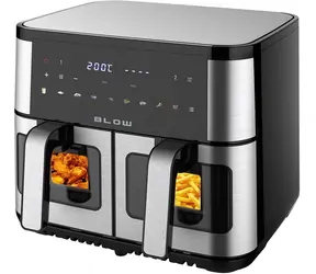 BLOW Horkovzdušná fritéza 9 l dvoukomorová / Horkovzdušná fritéza / 2500 W / 8 programů / LCD displej