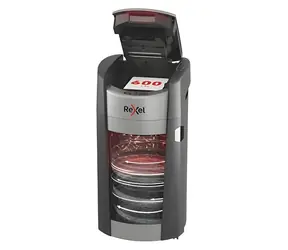 Rexel ShredMax AutoFeed+ 600M / Automatický skartovač / až 600 listů / dotykové ovládání / 55 dB / černá