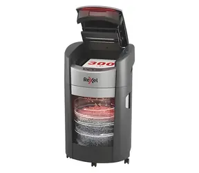 Rexel ShredMax AutoFeed+ 300M / Automatický skartovač / až 300 listů / dotykové ovládání / 55 dB / černá