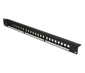 Extralink Patch panel 24 port UTP / Patch panel / 19" / 1U / černý