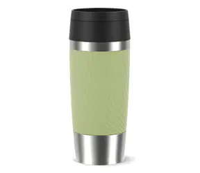 Emsa TRAVEL MUG Classic Twist zelená / Cestovní termohrnek / 0,36 l / nerez, PP, silikon