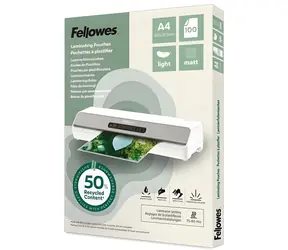 Fellowes Laminovací fólie A4 matná / Laminovací fólie / 100 ks / recyklovaná