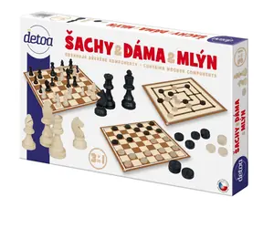 DETOA Šachy a dáma / Dřevo, papír / od 3 let