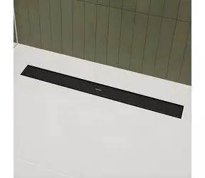 Hansgrohe RainDrain Go 60 cm matná černá / Sprchový žlab / oboustranný rošt / pro vložení dlažby / DN40, DN50