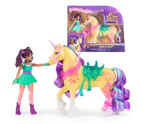 SPIN MASTER Figurky Unicorn Academy Ava a Leaf / Jednorožec s hřívou, ocasem a kartáčem / od 4 let