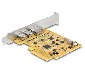 DeLock Rozšiřující karta USB-C / PCIe x4 / 2x USB-C 10 Gbit/s / DisplayPort Alt Mode / Low Profile