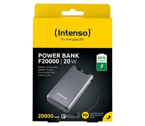 Intenso F20000 šedá / Powerbanka / 20000 mAh / PD 3.0 / QC 3.0 / USB-C / USB-A