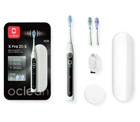 Oclean X Pro 20 SET bílá / Sonický zubní kartáček / 84 000 kmitů/min / 12 oblastí / Bluetooth / IPX7