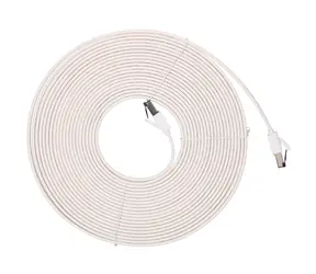 Extralink CAT.8 U/FTP bílá / Patch kabel / plochý / 40 Gbit/s / 10 m