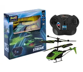 REVELL RC vrtulník STREAK zelená/černá / Svítí ve tmě / 2kanálové IR ovládání / gyroskop / věk 8+