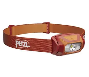 Petzl Tikkina červená (E060AB03) / Čelová svítilna / 300 lm / dosvit až 65 m / 3x AAA / IPX4