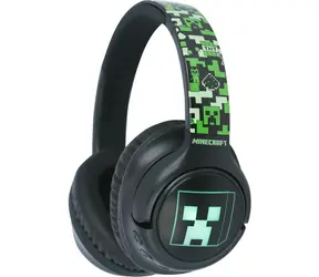 OTL Technologies Minecraft LED / Bezdrátová dětská sluchátka / mikrofon / Bluetooth 5.3