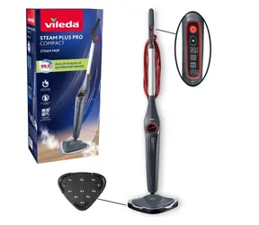 Vileda Steam Plus Pro / Parní mop / 1550W / nádrž 0,4 l / kabel 6 m