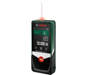 BOSCH AdvancedDistance 50C / Digitální laserový dálkoměr / Dosah až 50 m / Přesnost ±2 mm / Bluetooth / 3x AAA