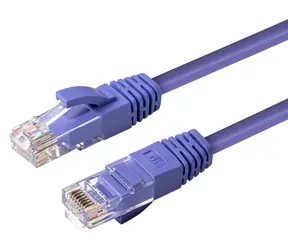 MicroConnect CAT6a U/UTP 5m fialová / Síťový kabel / LSZH / RJ-45 / PoE