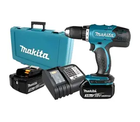 Makita Aku vrtací šroubovák LXT 18V 3,0 Ah / Aku vrtací šroubovák / 2x aku, nabíječka, kufr / moment 42/27 Nm