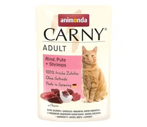 Animonda Carny Adult hovězí, krůta, krevety / Kapsička pro kočky / 85 g