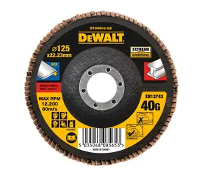 DeWalt / Lamelový brusný kotouč / P40 / 125×22,2 mm