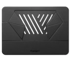 Spigen Slim Fold LD201-S6 černá / Stojánek na notebook / Skládací / do 14" / nosnost 8 kg