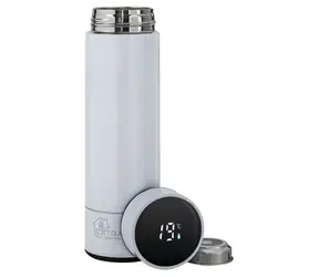 Extralink Smart Travel Mug bílá / Chytrý termohrnek / 500 ml / LED displej / nerezová ocel