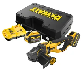 DeWalt / Aku úhlová bruska / 230 mm / 54V FLEXVOLT / 2x 9,0 Ah / nabíječka / kufr