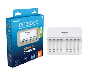 Panasonic BQ-CC63E Eneloop bílá / Nabíječka / pro 4x AA nebo AAA baterie / 100-240 V