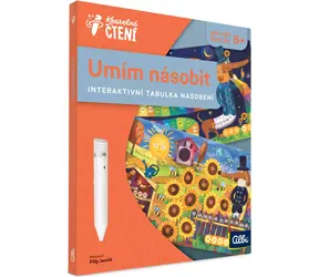 ALBI Kouzelné čtení - Kniha Umím násobit / Interaktivní tabulka násobení / Jazyková verze: CZ