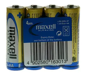 Maxell Alkaline AA / Baterie / 1,5V / 4 ks