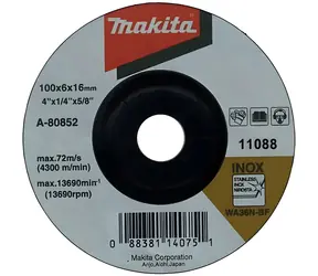 Makita Brusný kotouč na nerez 100x16 mm / Brusný kotouč / nerezová ocel / tloušťka 6 mm / 13690 1/min