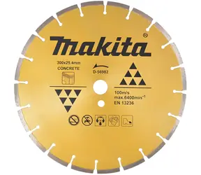 Makita Diamantový řezný kotouč na beton / Řezný kotouč / 300 x 25,4 mm / segmentový / suché řezání