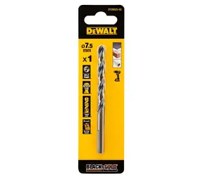 DeWalt Vrták do kovu / HSS / Průměr 7,5 mm / Délka 109 mm / 1 ks