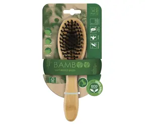 M-PETS Kartáč Bamboo / Měkké štětiny / Pro psy