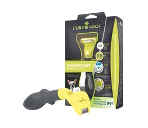 FURminator hrablo pro krátkosrsté psy velmi malých plemen / Hrablo pro psy / Nerezová čepel / Ergonomická rukojeť