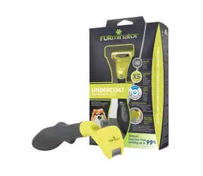 FURminator hrablo pro dlouhosrsté psy velmi malých plemen / Hrablo pro psy / Nerezová čepel / Ergonomická rukojeť