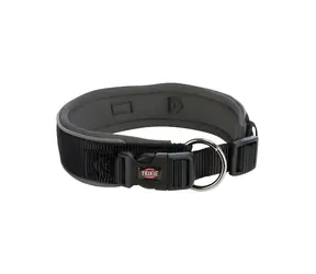 TRIXIE Obojek Premium extra široký černá/grafit L / Nylonový / 46-55 cm / 50 mm